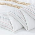 thumbnail image 6 of Chezmoi Collection 7-Piece Boho Clip Jacquard Bed in a Bag Set Queen Size, Taupe Multi-Color Striped Soft Textured Lightweight Comforter Bedding for All Season with Bed Sheets Set, 6 of 9