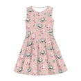 thumbnail image 3 of CLOHOMIN Koala Flower A Line Tank Dress for Kids Girls Crewneck Skater Dresses Sleeveless Knee Length Sundress Casual Wear Outfits Children Swing Dress Size 11-12, 3 of 6