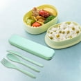 thumbnail image 2 of FURNIX Reusable Travel Utensils Set with Case, 4 Sets Wheat Straw Portable Knife Fork Spoons Tableware, Eco-Friendly BPA Free Cutlery for Kids Adults Picnic Camping Utensils, 2 of 9