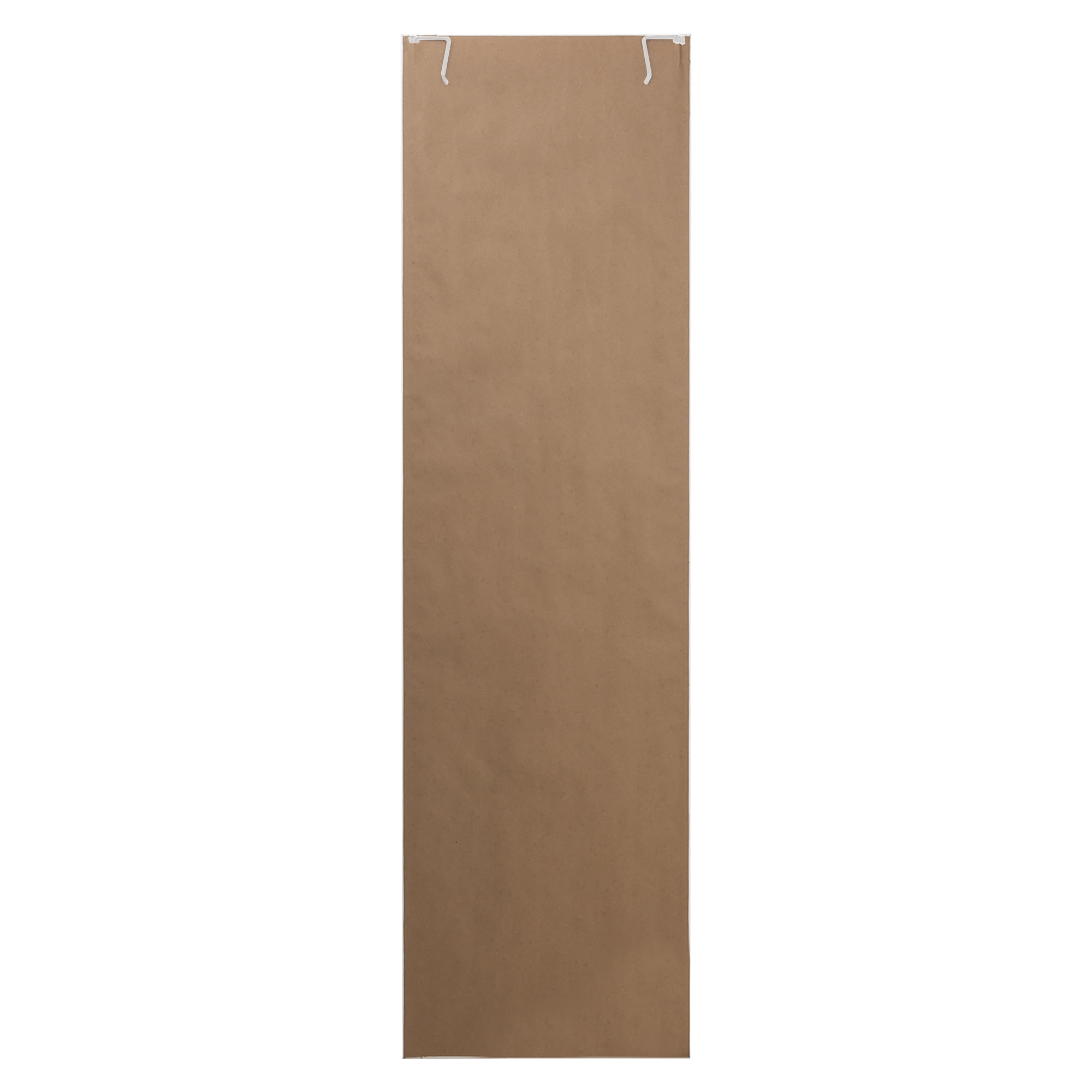 Mainstays Over-the-Door Rectangular Mirror, White, 14" x 50"