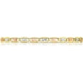 thumbnail image 4 of Floreo 10k Tri-Color Gold 4.2mm Valentino Link Chain Necklace, 4 of 5