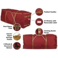 thumbnail image 3 of Covermates Keepsakes Christmas Tree Rolling Cinch Bag - Superior Protection - Padded Handles - Holiday Storage, Red, 3 of 9