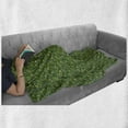 thumbnail image 5 of Vintage Tribal Soft Flannel Fleece Throw Blanket, Peacock Feather in Cartoon Style, Cozy Plush for Indoor and Outdoor Use, 70" x 90", Fern Green Earth Yellow, by Ambesonne, 5 of 5
