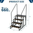 thumbnail image 1 of GloryStar Stable Heavy Duty RV Steps, Universal Stair Ladder with Handrail for Travel Trailers, Pools, and Trampolines, 1 of 7