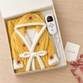 Heated Princess Robe with Hood, Soft Flannel and Plush Sherpa Lining ...