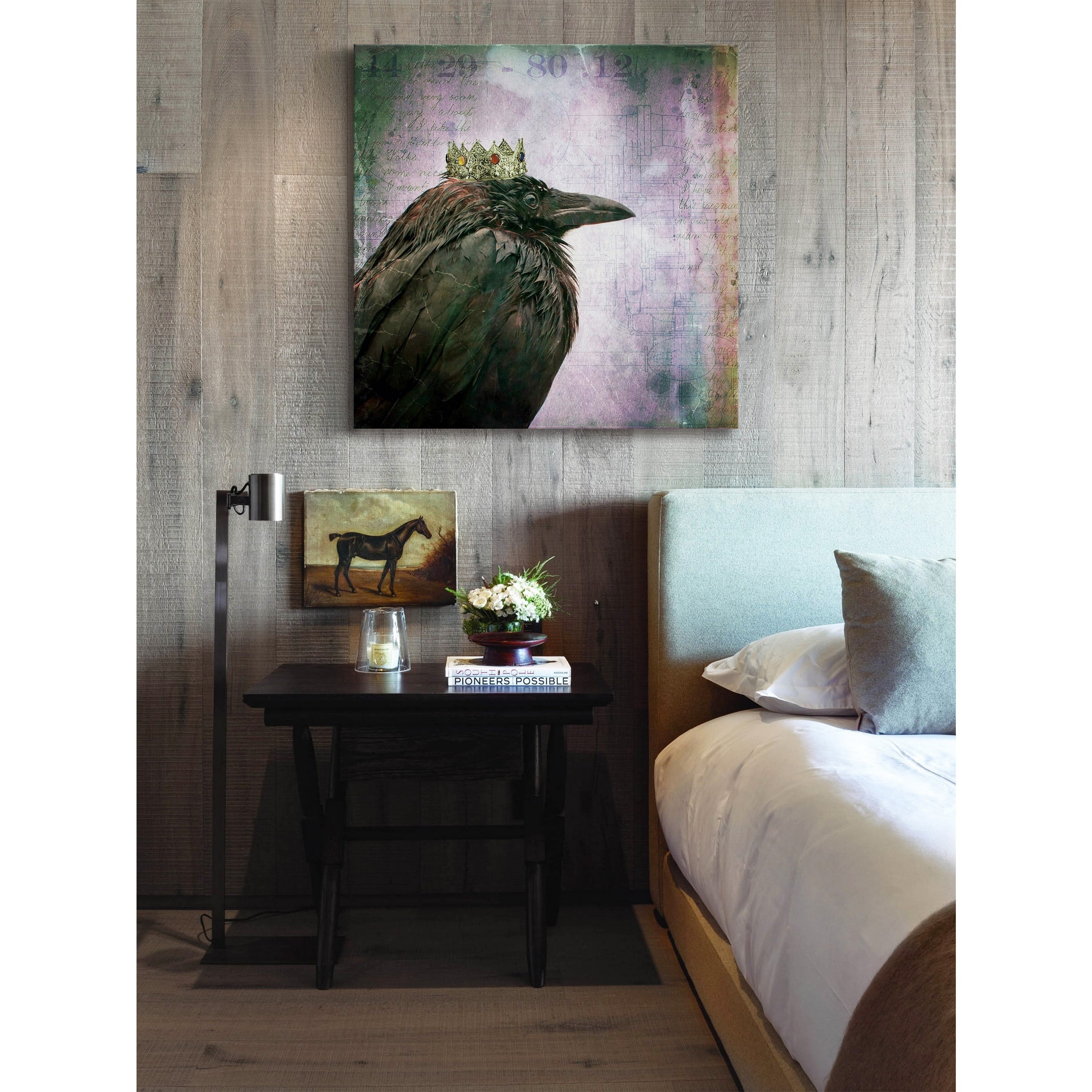 Marmont Hill "Crow King" by Morgan Jones Painting Print on Wrapped Canvas