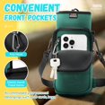 thumbnail image 6 of Nuovoware Water Bottle Carrier Bag, 40oz Bottle Pouch Holder, Adjustable Shoulder Hand Strap 2 Pocket Sling Neoprene Sleeve Sports Water Bottle Accessories for Hiking Travelling, 6 of 7