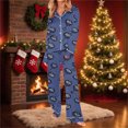 thumbnail image 5 of LOPECY-Sta Cute Pajamas for Women Christmas Home Wear Long Sleeve Button Down Sleepwear 2 Piece Nightwear Women Pjs Sets, 5 of 8