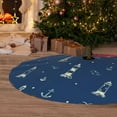 thumbnail image 2 of Cauagu 36" Christmas Tree Skirt Lighthouses and Anchors Pattern Christmas Tree Decorations Tree Mat for Xmas Decorations Occasion Holiday Home Decor -36", 2 of 7