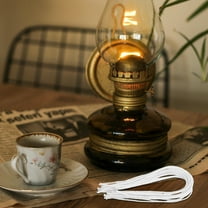 OUNONA 12pcs Oil Lamp Wicks Round Cotton Replacement Wicks Braided Round Candle Wicks Oil Lamp Wicks For Kerosene Lamp Candle Making