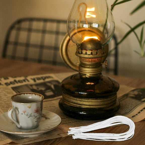 OUNONA 12pcs Oil Lamp Wicks Round Cotton Replacement Wicks Braided Round Candle Wicks Oil Lamp Wicks For Kerosene Lamp Candle Making