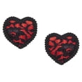 thumbnail image 4 of Tachiuwa Heart Lace Tassel Pasties Adhesive Cover Breast Sticker Bra 02, 4 of 9