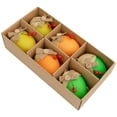 thumbnail image 2 of Burlap Wrapped Easter Egg Ornaments - 2.25" - Green/Orange/Yellow - Set of 6, 2 of 8