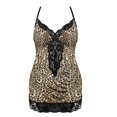 thumbnail image 4 of Gibobby Conjunto de lencería de encaje Conjunto de Lencería Erótica Ropa Interior Sexy para Mujer, Camisón de Una Pieza con Tanga, Ropa de Dormir para Mujer(Café, G), 4 of 5