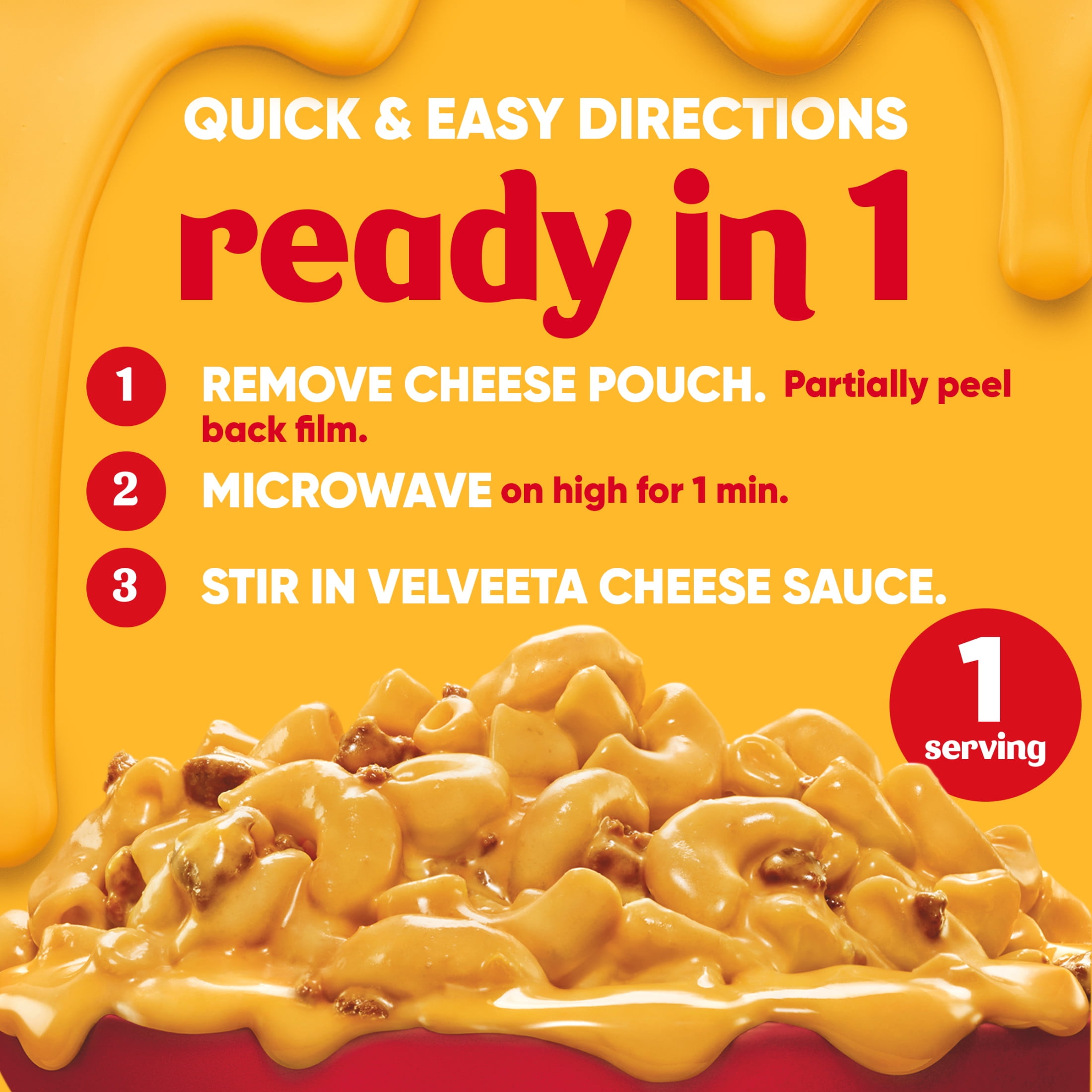 (8 pack) Velveeta Cheesy Bowls Ultimate Cheeseburger Mac Microwave Meal, 9 oz Tray
