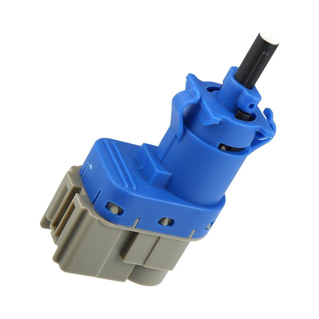 Unique Bargains Brake Light Switch, Stop Light Switch Sensor, designed for Ford Expedition 2007-2014 and other compatible models. Made of durable plastic in blue and gray, featuring a compact size of 8.8x4.7x2.8cm. This 4-pin switch ensures smooth operation, easy installation without tools, and enhanced safety by reducing the risk of traffic accidents. Suitable for various Ford, Lincoln, and Mazda models, including Ford Edge, Ford F150 Truck, and Lincoln MKX.