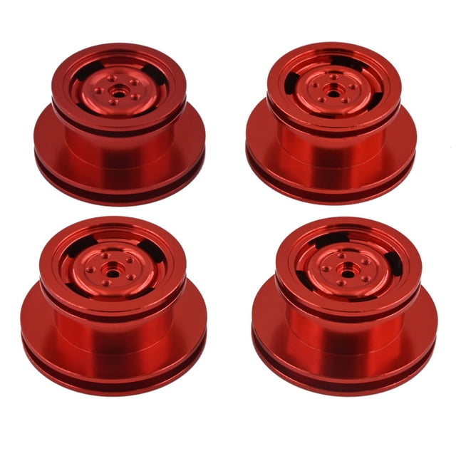 Auto Hub Robusto Útil Kit de herramientas RC resistente al desgaste Práctico pequeño 4X RC Car Hubs Set para vehículos RC Chiildren Adultos Rojo 4Pcs Inevent FN001760-01