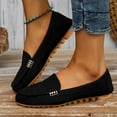 thumbnail image 3 of Women's Slip on Penny Loafers Soft Suede Non Slip Casual Walking Work Boat Shoes Comfortable Driving Flats, 3 of 6