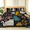 Black Boho Art Cat, variant on Davulos Bedspreads for King Size Bed,3 Piece Dog Paw Pattern Patchwork Quilt Set,Soft Microfiber Farmhouse Rustic Coverlet Bedding Sets for All Season