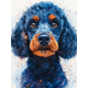 thumbnail image 1 of Qisvanset 12x16 Inch Blue Poodle Pet Canvas Wall Art, Dog Lover Art Illustration Decor for Living Room Household, 1 of 8