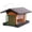 Black/Cedar, variant on Amish-Made Deluxe Bird Feeder with Suet Holder, Eco-Friendly Poly Lumber Black/Cedar