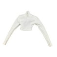 thumbnail image 3 of KLKCMS 1:6 Scale Basic Crop Tops Action Figure Clothes for 12'' Female Action Figure White, 3 of 9