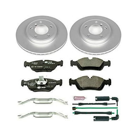 Power Stop Front Euro-Stop ECE-R90 Certified Brake Pad and Rotor Kit ESK868 Fits 2003 BMW Z4