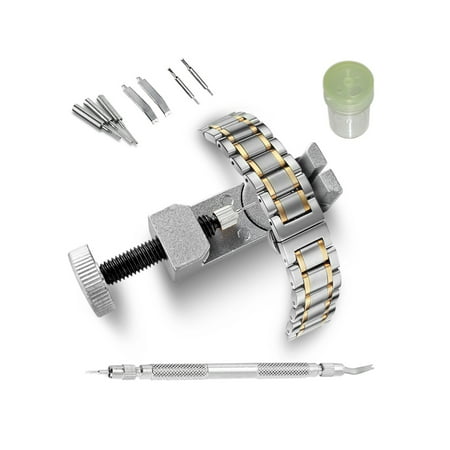 TSV Metal Watch Band Repair Tool Kit Strap Bracelet Link Pin Remover + Spring (Best Spring Bar Tool)