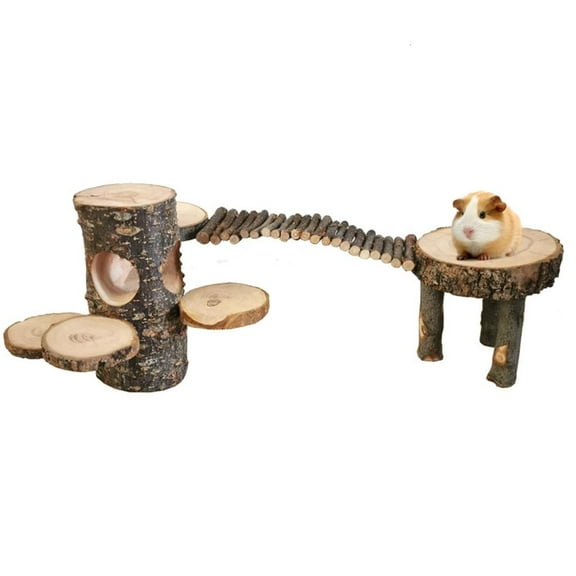 Tizuqe Small Animal Ladder Toy Hamster Exercise Playground Entertainment Toy Cage Accessories for Pet Squirrels Climbing Toy