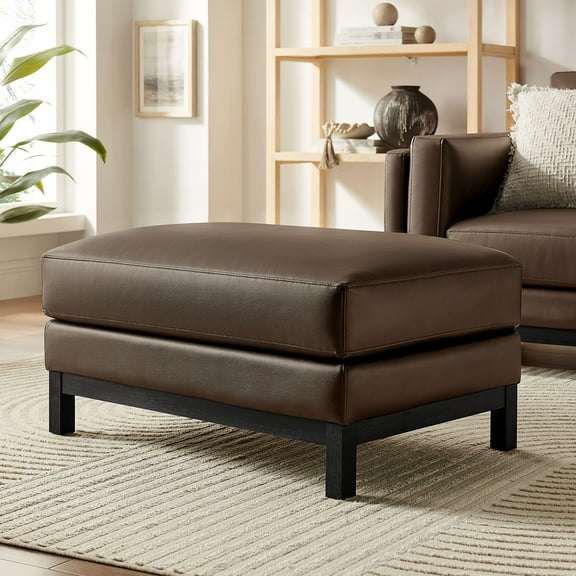 Modway Roscoe Vegan Leather Ottoman in Espresso