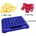 thumbnail image 4 of Juego de mesa 4 en raya plegable, 4 juguetes educativos para niños, color azul, 4 of 5