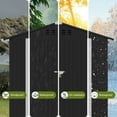 thumbnail image 2 of COMHOMA Outdoor Storage Shed 6 x 4 ft Shed with Lockable Door Steel Garden Shed with Air Vent,Gray, 2 of 9