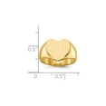 thumbnail image 5 of 14K Yellow Gold Ring Band Signet 11.5x12.5mm Closed Back Heart, 5 of 5