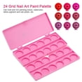 thumbnail image 5 of LAZIOEGR 24‑Grid Nail Art Palette – Durable Plastic Mixing Tray for Paint, Pigment, Watercolor & Nail Polish, Rose Red, 5 of 9