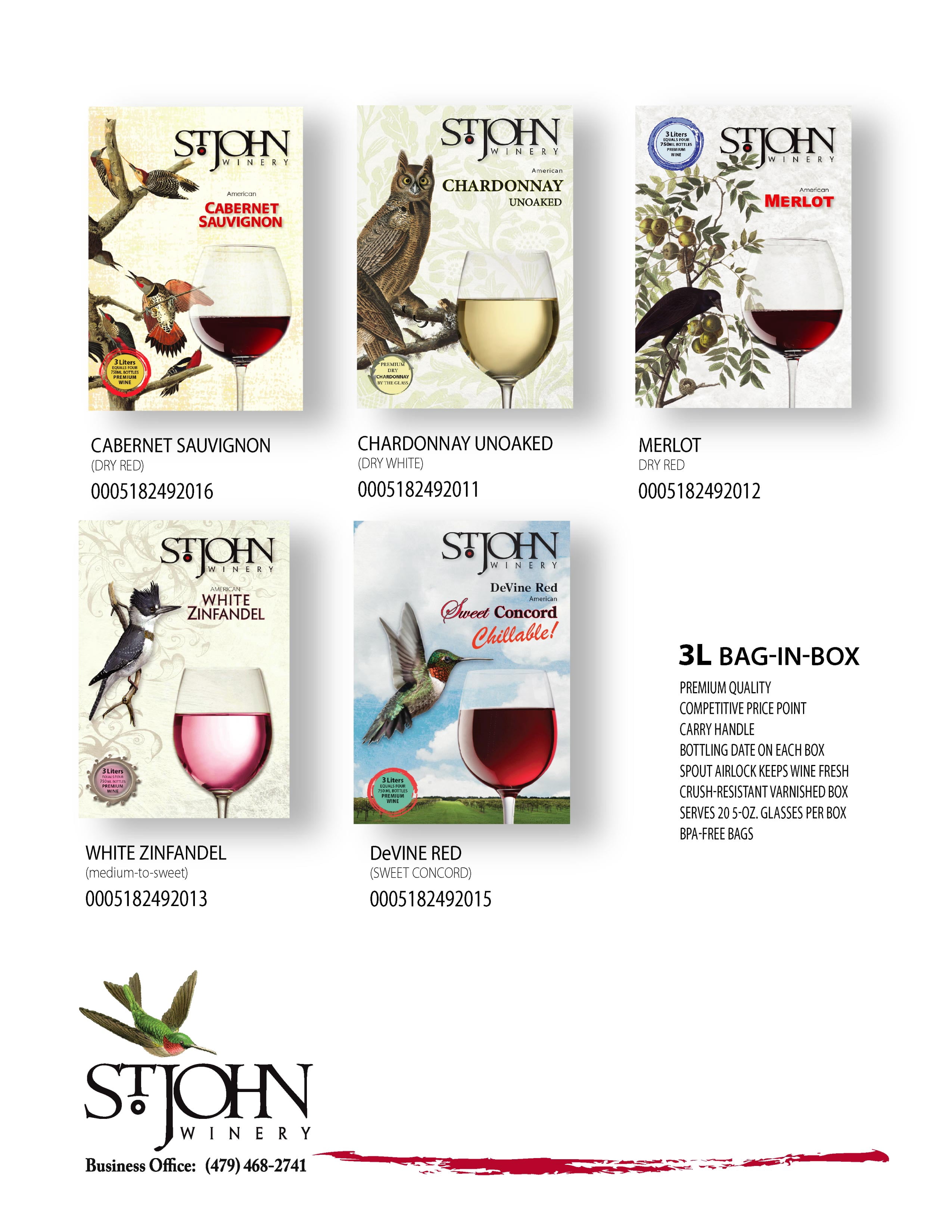 St John Chardonnay, 3 L