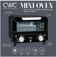 thumbnail image 2 of COOK WITH COLOR Mini Toaster Oven: 600W Power, Precision Timer, Auto Shutoff, and Culinary Delights Up To 450 Degrees, Black, 2 of 5