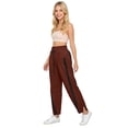 thumbnail image 2 of Women's High Waisted Wide Leg Casual Pants with Side Stripe Drawstring Elastic Waist Loose Fit, 2 of 8