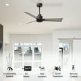 thumbnail image 2 of Matthews Fan Company AK-TB-GA-56 Alessandra 56” Textured Bronze Ceiling Fan with 3 Gray Ash Blades, Remote Control, Indoor/Outdoor Wet Rated, 2 of 6