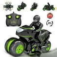 thumbnail image 1 of Motos Télécommandées Jouet Roues d'Action 360 Degrés Moto Cascade Rotative Jouets de Course pour Enfants (Vert), 1 of 8