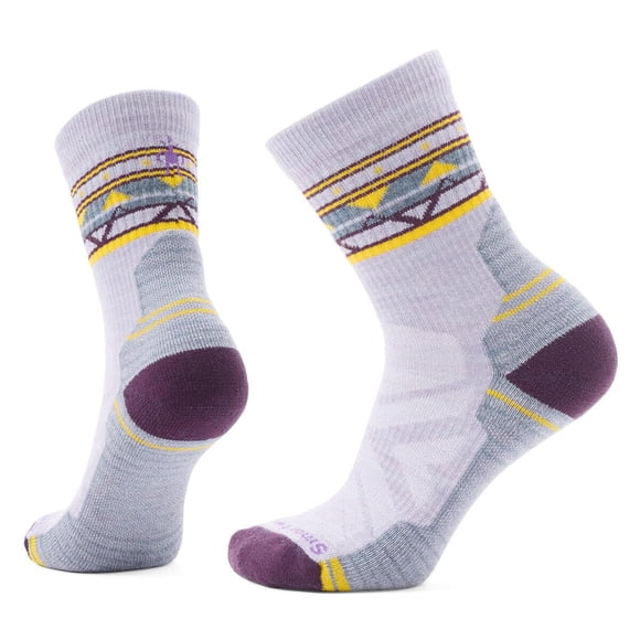 Calcetines de Media Caña Zig Zag Valley para Mujer de Smartwool en Color Púrpura