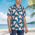 thumbnail image 2 of Lsque Cute Salamander pattern Hawaiian Shirt for Men, Unisex Summer Beach Casual Short Sleeve Button Down Shirts-Small, 2 of 9