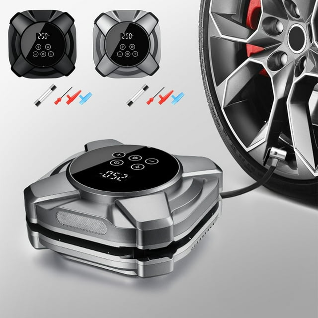 Sentmoon Car Tire Inflator Portable 12V Air Compressor Pump Electric Tire Inflation Device for Small Cars Emergency Roadside Assistance Mini Air Pump with Gauge Automotive Accessory