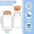 thumbnail image 2 of 8Pcs 90ml/3oz Mini Glass Bottles with Cork Stoppers Wish Bottles Message Bottles for Wedding Party Supplies DIY Craft Baby Shower Favors, 2 of 9