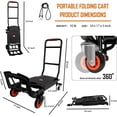 thumbnail image 2 of Folding Hand Truck Dolly Cart 440 LB Capacity For Moving Shopping Office Use, 2 of 3