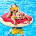 thumbnail image 3 of Flotador de piscina de donut gigante, flotador de donut para adultos, piscina de verano inflable o juguete de playa 60 cm, fresa brillar Electrónica, 3 of 5
