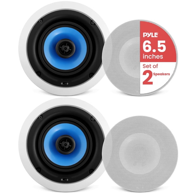 Altavoz Pyle de 6.5 pulgadas para el hogar, empotrado en pared/techo, 250 W de potencia máxima