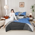 thumbnail image 4 of Castle Fairy Minimalism Triangle Full Size Comforter Sets,Geometric Bedding Sets, 4 of 8