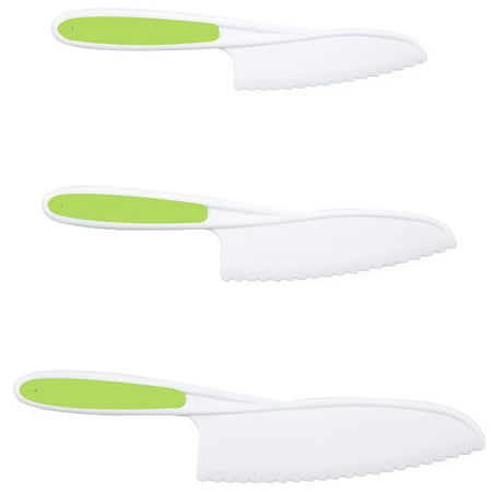 

HI.FANCY Set of 3 Fruits Slicer Plastic Kids Vegetable Cakes Bread Lettuce Salad Cooking Tableware Blue No.03