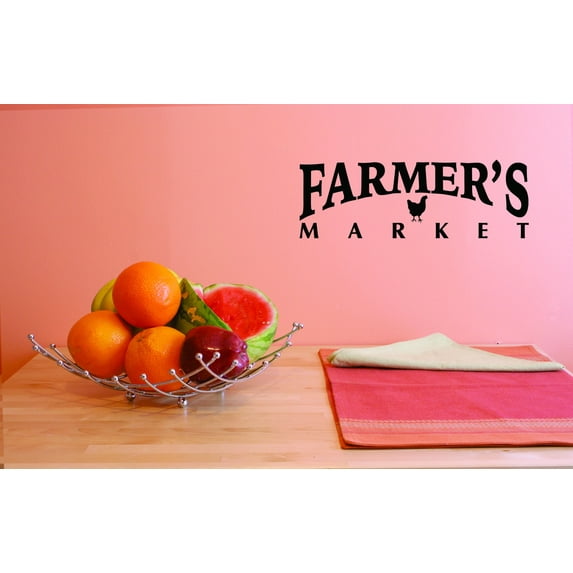 Custom Decals Farmers Market Wall Art Size: 20 Inches x 40 Inches