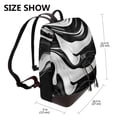 thumbnail image 2 of Balery Abstract Black White Swirls Mochila de Cuero para Mujeres, Gran Capacidad, Bolsa de Viaje Multifuncional, Mochila de Cuero y Bolsa de Hombro para Mujeres, 2 of 4